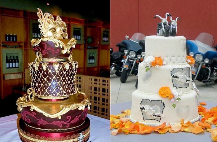 Тематичні торти в стилі весільного сценарію