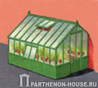 Для вирощування рослин в мішках з поживною сумішшю і овочевої розсади можна використовувати варіант з рамами, заскленими до рівня землі
